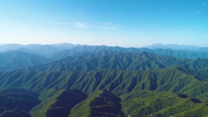 秦岭 山  航拍 山脉  大自然