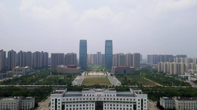 蚌埠市人民政府 绿地中央广场航拍