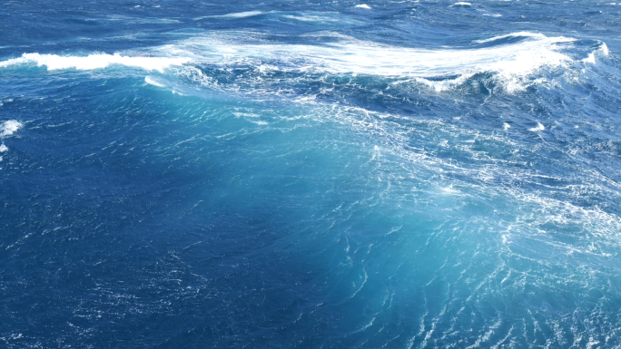 【4K】大海-波涛汹涌的海面-海浪