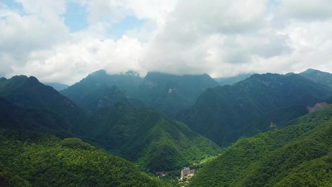 秦岭  山 航拍 大自然 生态