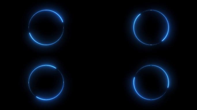 【4K】【可循环】【带通道】蓝色光圈