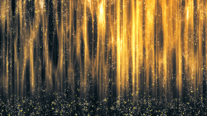 唯美金色粒子瀑布大屏投影