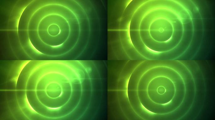 移动的圆圈闪烁黄色和绿色的灯动画特效