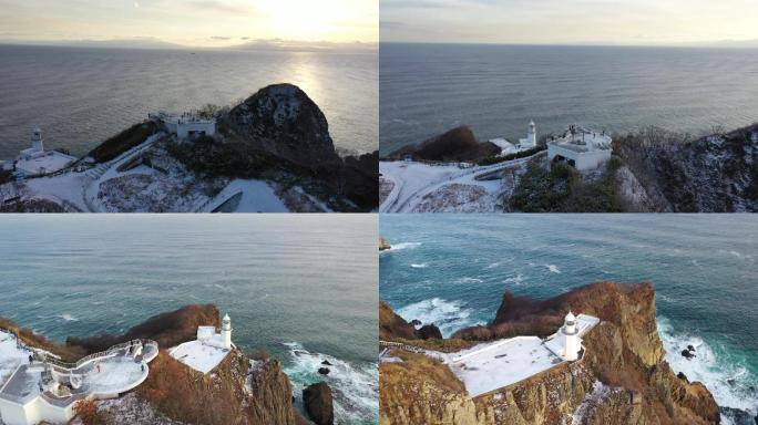 原创 日本北海道室兰地球岬悬崖灯塔海岸线