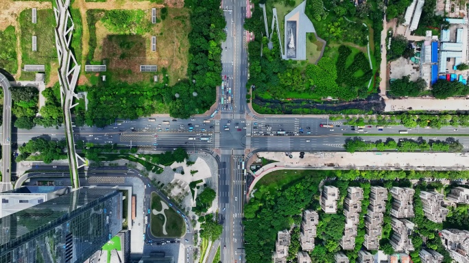 【正版素材】城市街道十字路口0089