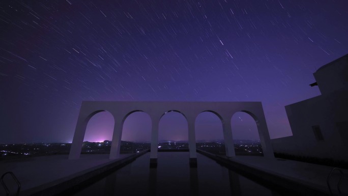 重庆郊外星空璀璨天空流星