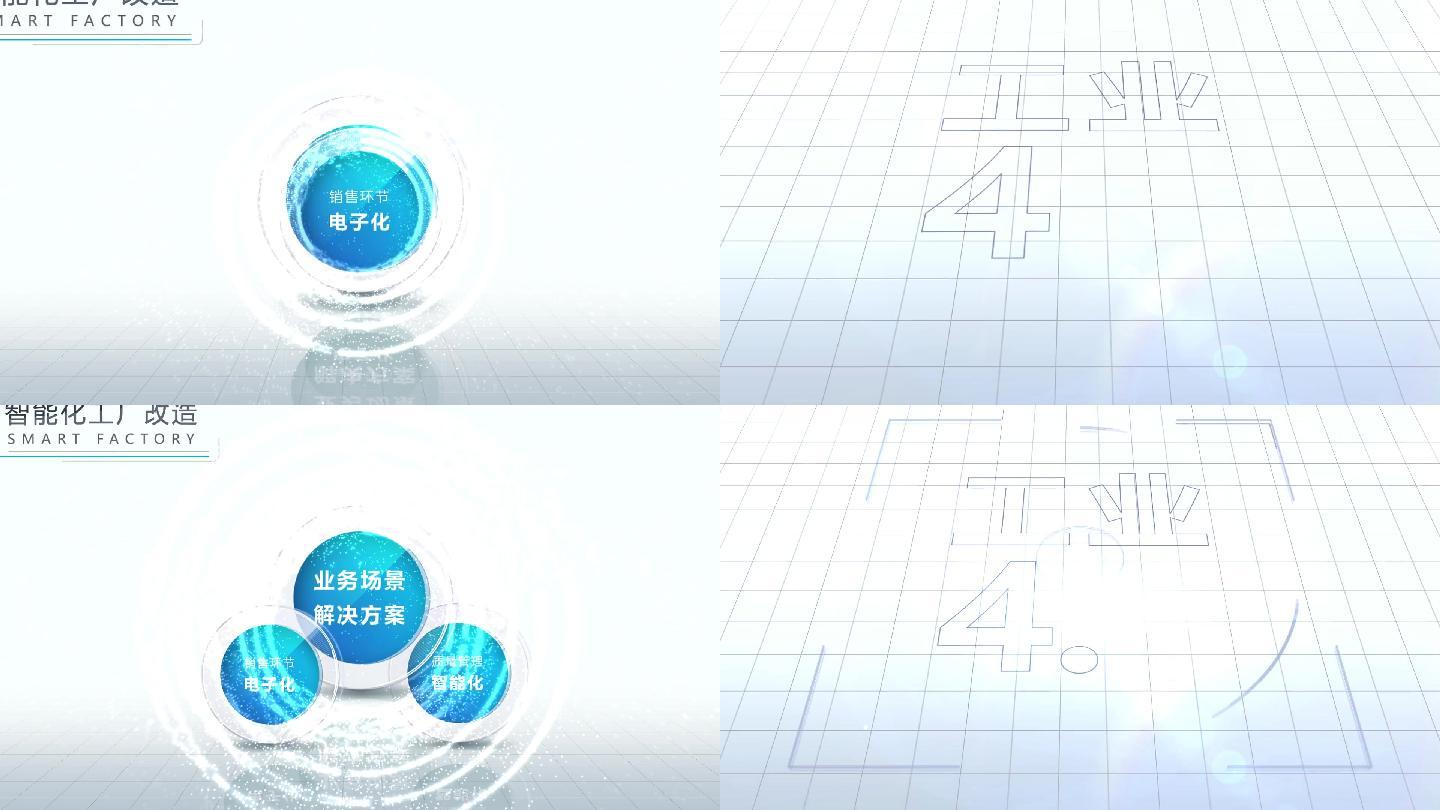 简洁白色科技分类信息图