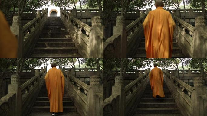 僧人走台阶升格