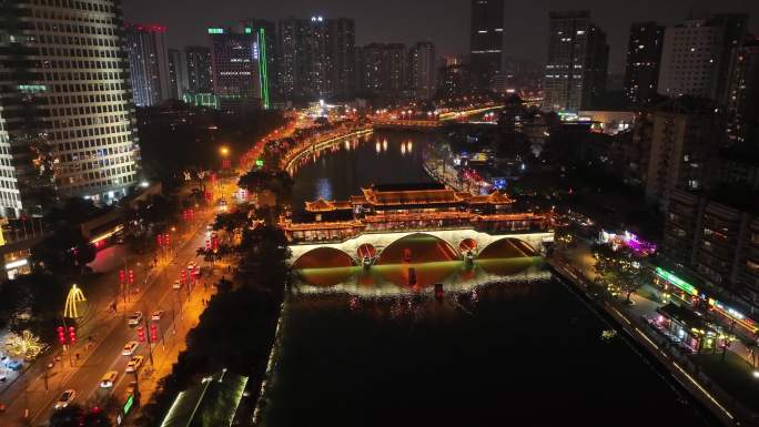 合江亭安顺廊桥夜景