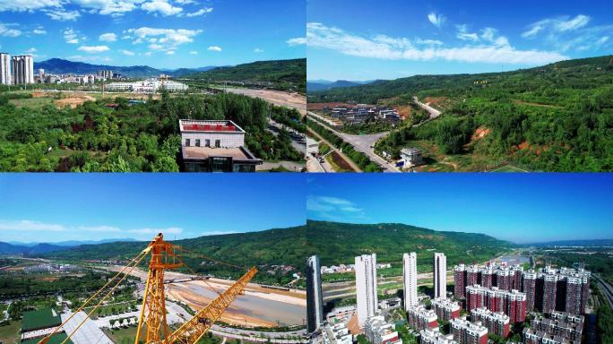 陕西蓝田白鹿原广场灞河新城区城市建设发展