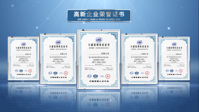 简洁科技银框荣誉证书AE模板
