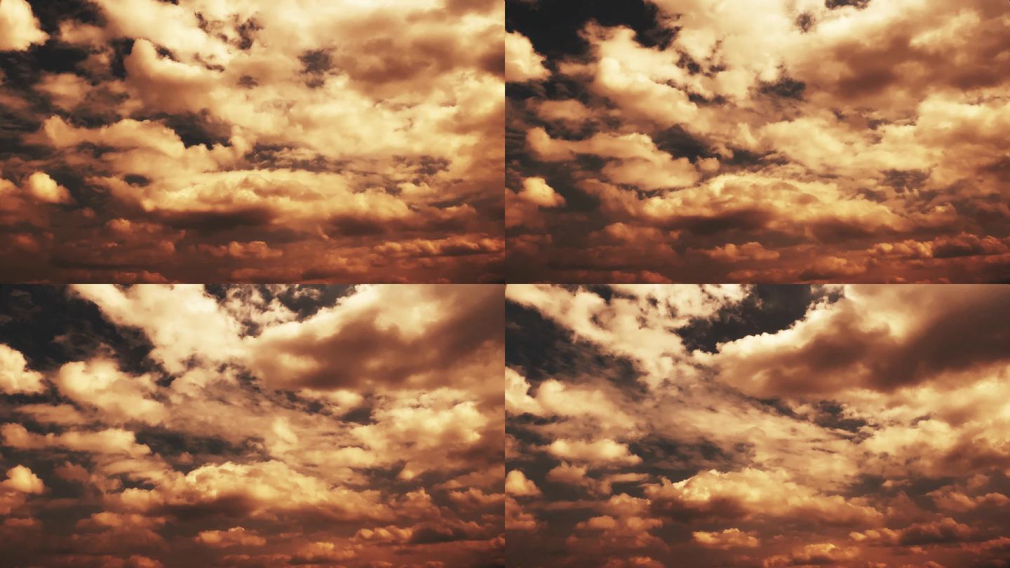【HD天空】温暖云团黄昏天光云影光线唯美