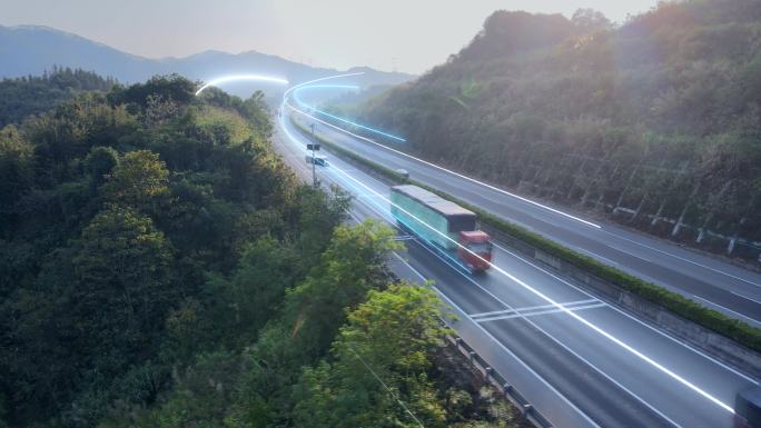 智慧交通道路万物互联AE模板