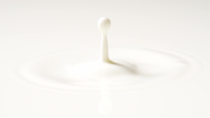 水滴牛奶一滴牛奶滴下纯白牛奶广告宣传素材