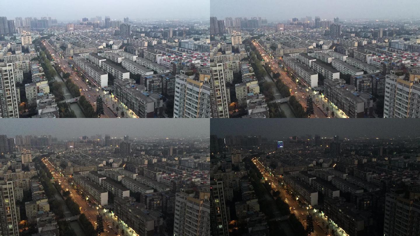 青白江城市风景雾霾时间流逝繁华都市
