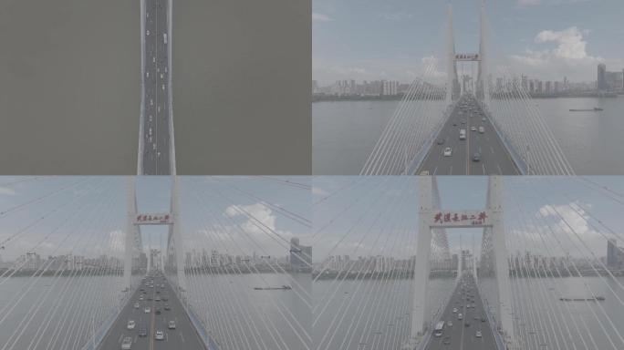 长江上桥面航拍