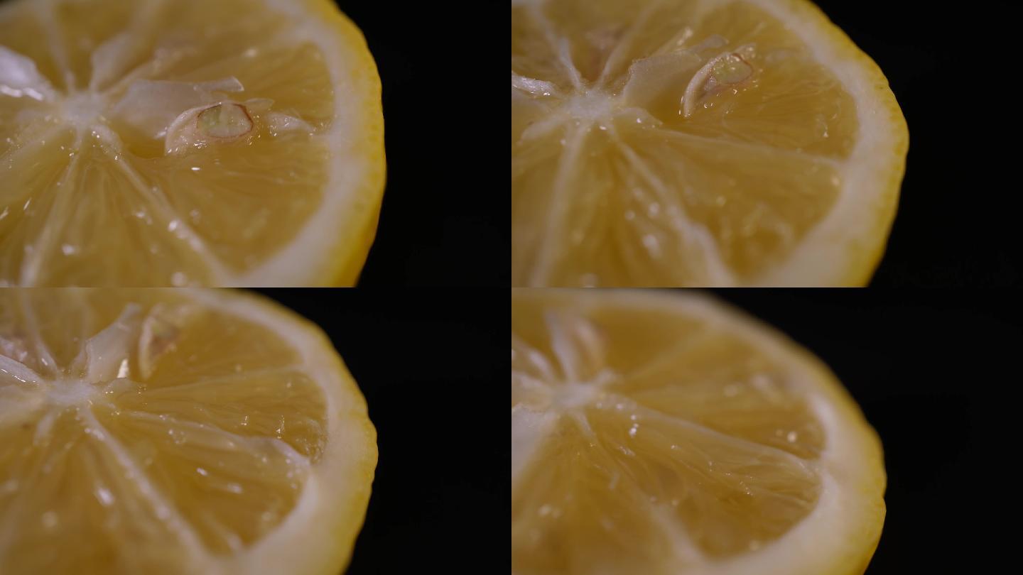 切开的鲜柠檬