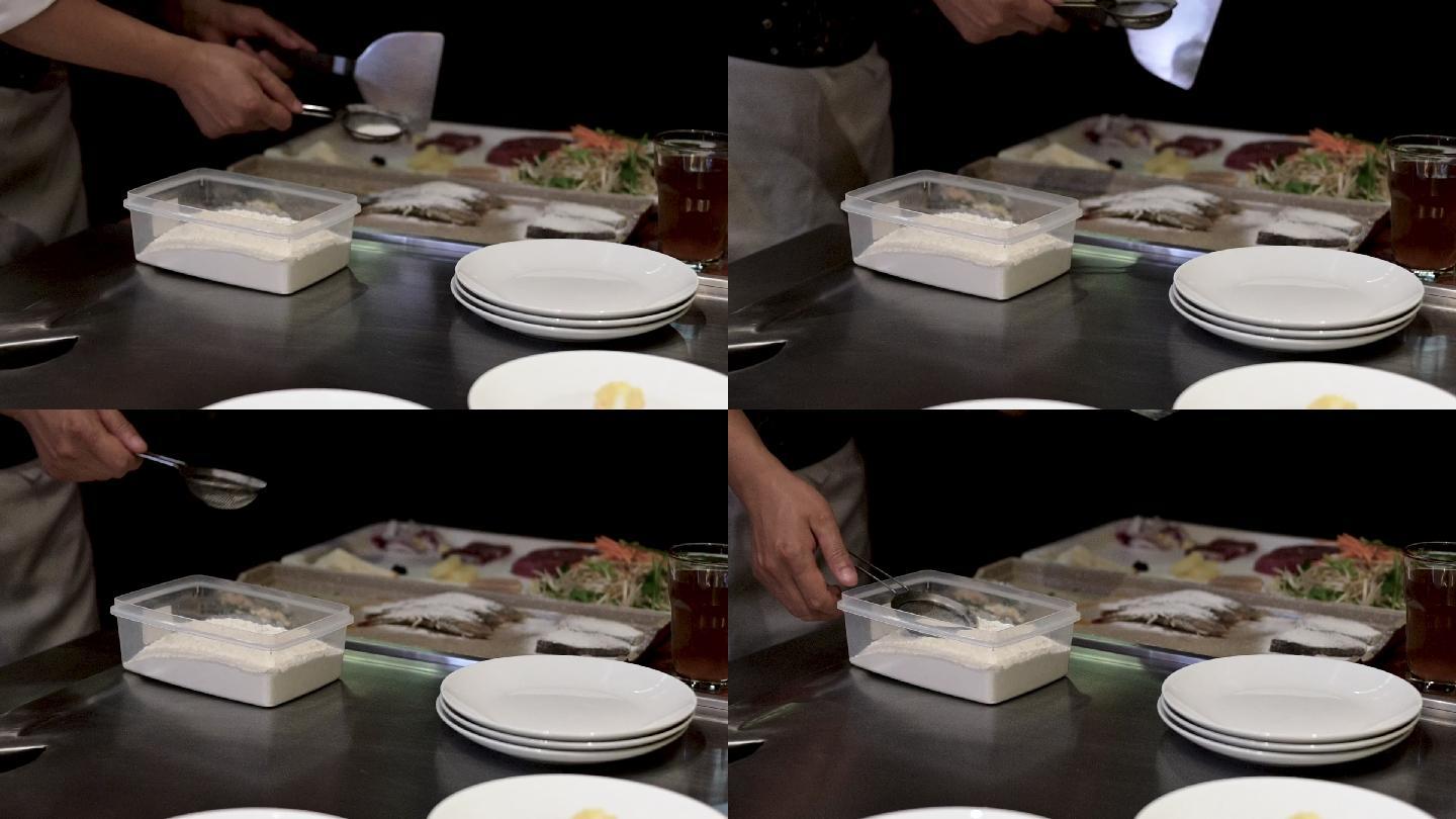 西餐铁板烧备餐过程视频