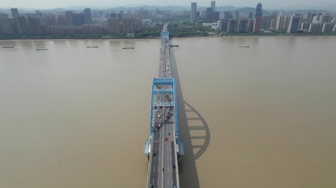 4k杭州复兴大桥航拍