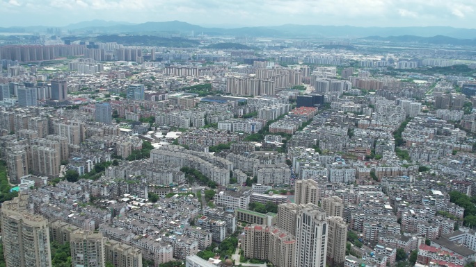 原创 福州城市高楼建筑天际线风光航拍