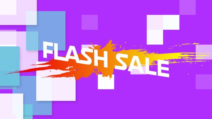 Flash销售图形上的紫色背景