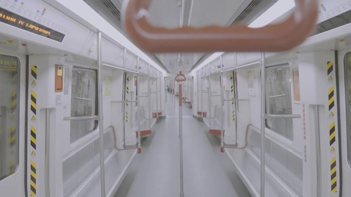 地铁车厢环境 地铁车厢空镜无人的地铁车厢