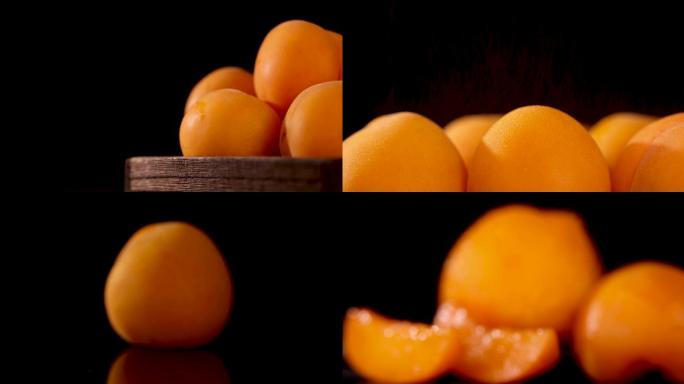 黄杏 红杏  杏  细节微距 黄杏果实
