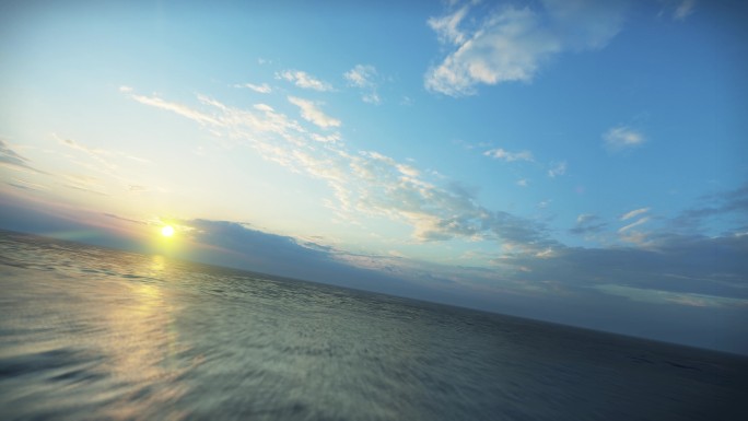 水面 海面黄昏