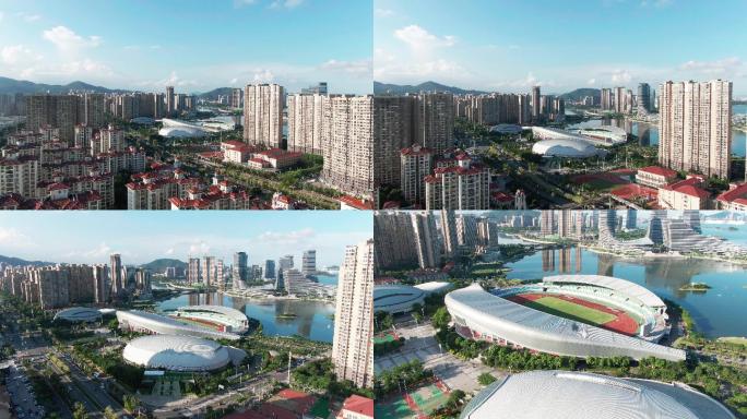 福建厦门海沧区，海边体育中心