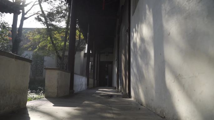 苏州园林 江南烟雨 中式庭院 古长廊