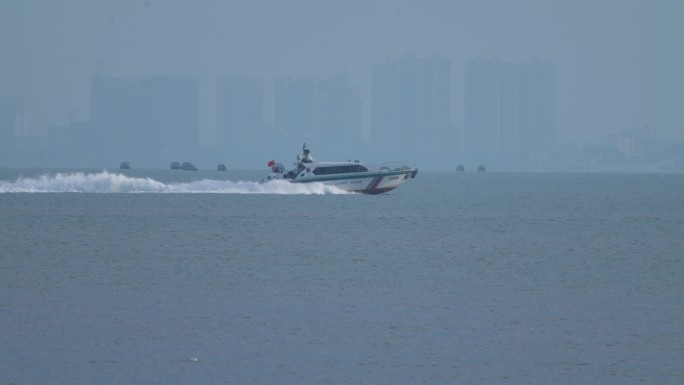 海岸巡逻艇-高速摄影