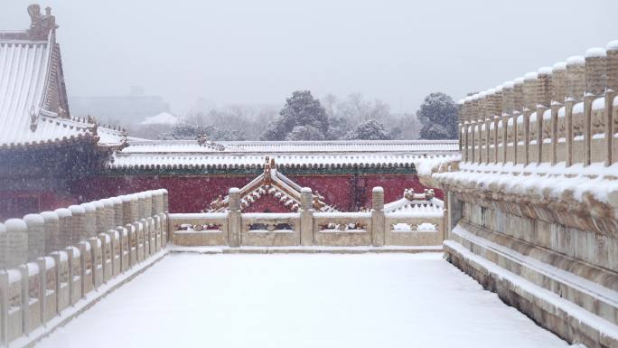 大雪中的故宫故宫雪景故宫下雪