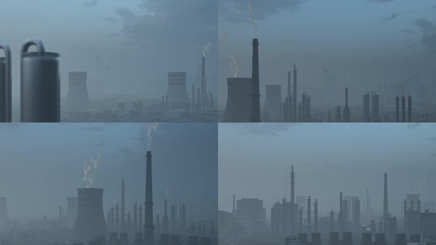 杭州城市雾霾工业污染