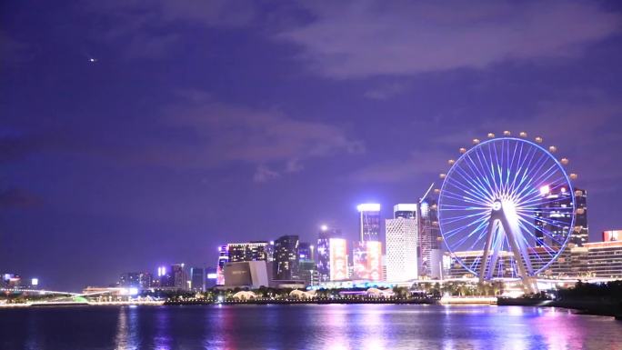 广东省深圳市前海片区夜景