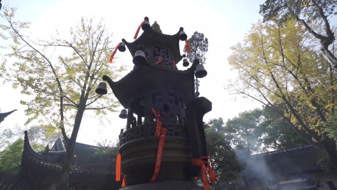 苏州园林 铜钟 古寺 鼎 中国古风