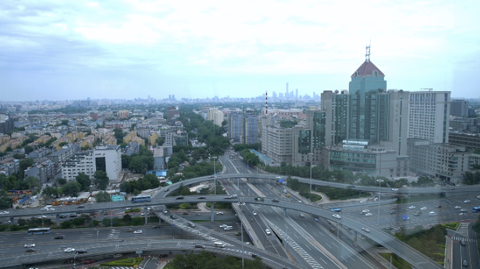 北京交通 车流 立交桥
