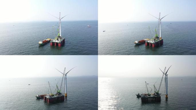4k海上风电，风力发电，海上发电