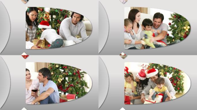 圣诞节家庭生活视频片段特效