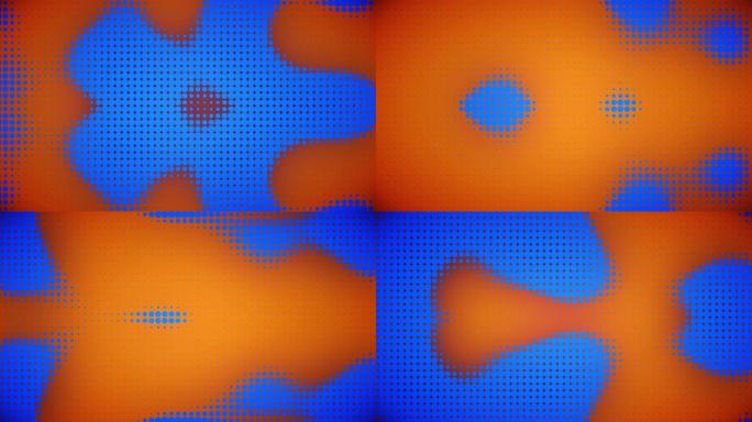 蓝色和橙色圆点的动画