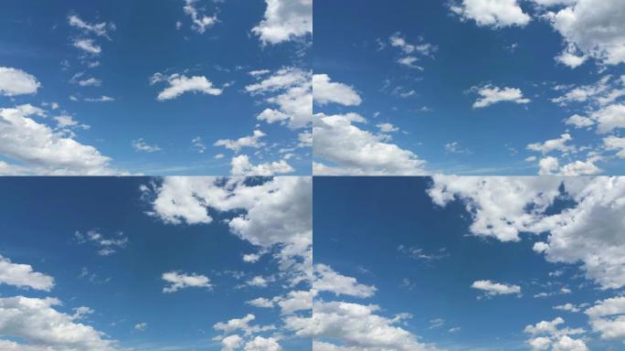 蓝天白云天空延时摄影片头晴空万里素材