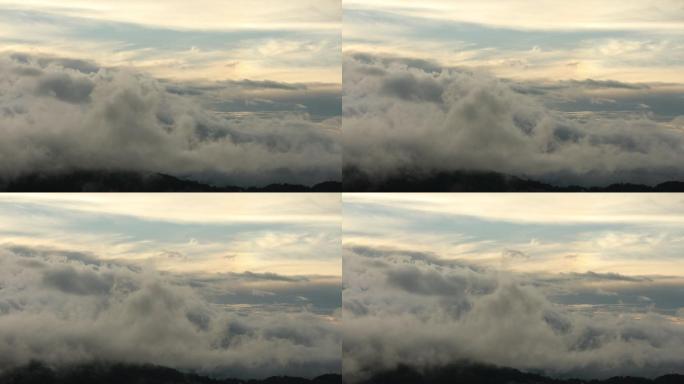 在高处的云层风景延时摄影