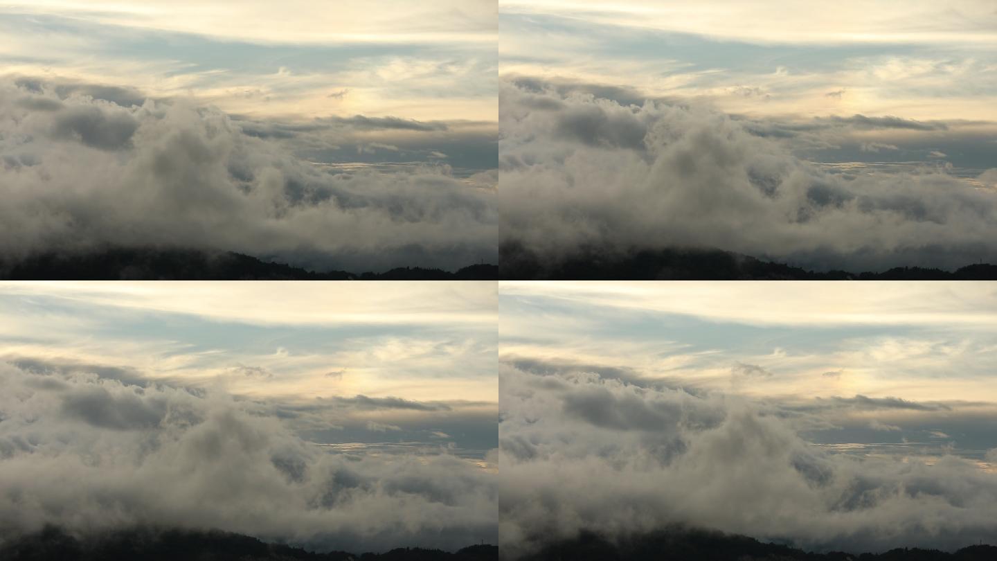 在高处的云层风景延时摄影