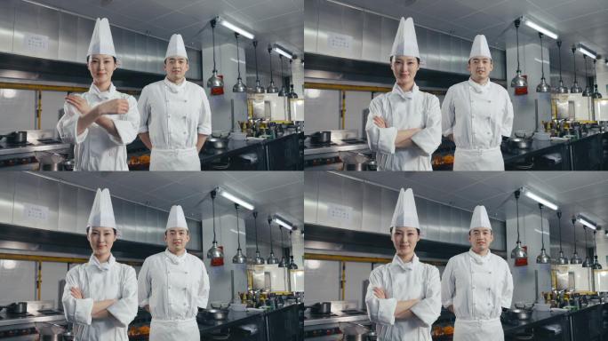 后厨内的专业厨师饭店企业宣传片高级特级厨
