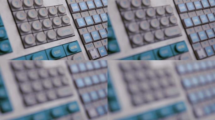 显示器键盘的特写视频