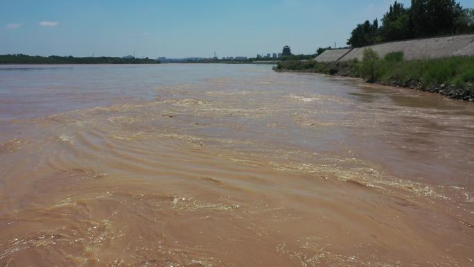 黄河调水调沙高含沙量洪水黄河浪