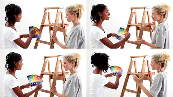 有吸引力的朋友想知道什么颜色的墙选择使用颜色样本
