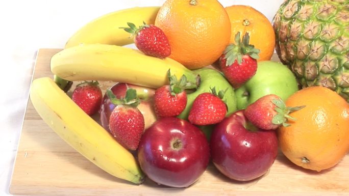 水果特写热带果汁原料材料多种各种果干
