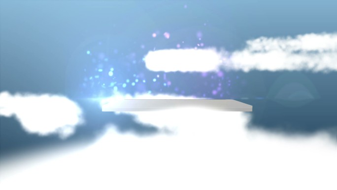云朵背景电脑屏幕显示视频动画特效