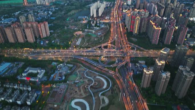 成都成渝立交成都成渝立交城市夜景亮化立交