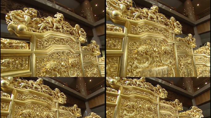 故宫建筑模型展示金黄龙椅